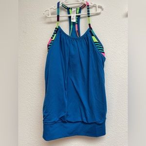 Ivivva by Lululemon Blue Double Dutch Tank Top
